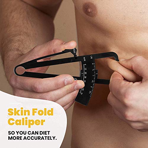 Skinfold Body Fat Caliper - Skin Fold Body Fat Analyzer and Handheld BMI Meas...