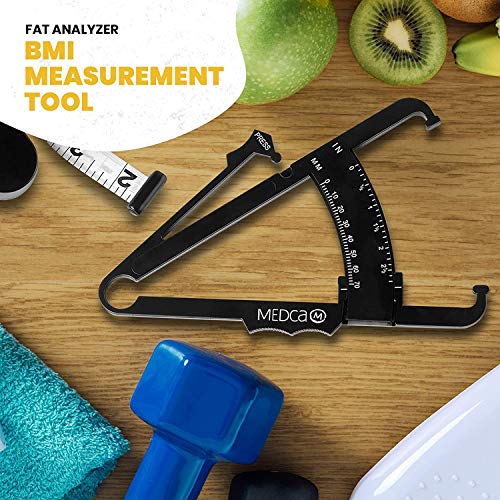 Skinfold Body Fat Caliper - Skin Fold Body Fat Analyzer and Handheld BMI Meas...