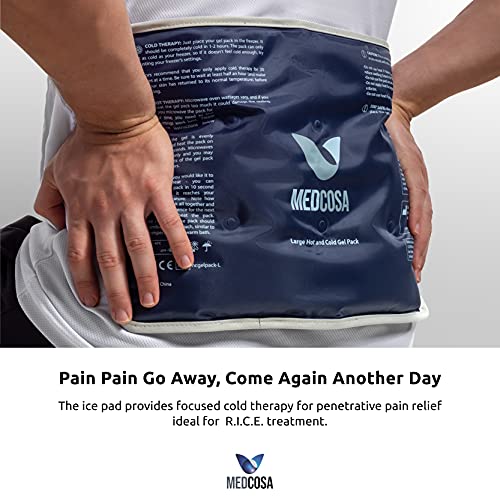 Large Gel Ice Pack | Flexible Hot or Cold Pack | Reusable Cold Packs for Inju...