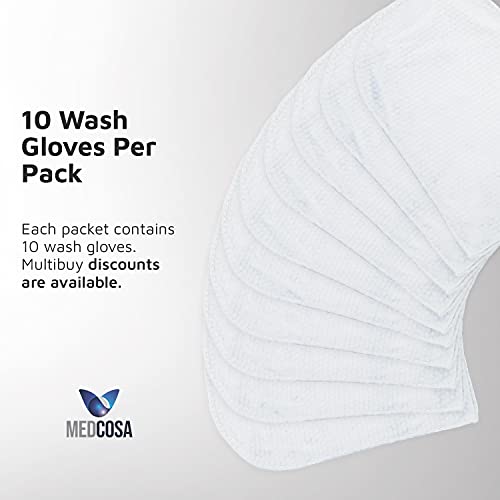 Medcosa Adult Washgloves for Incontinence - Unique Disposable Body Wipes Shap...