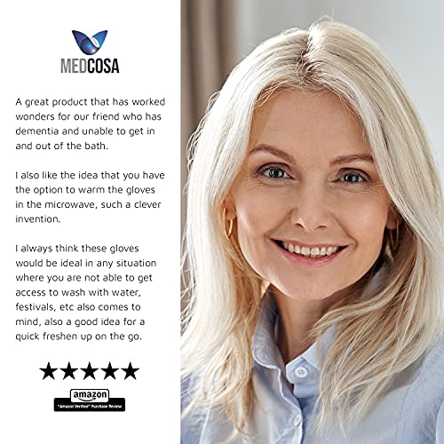 Medcosa Adult Washgloves for Incontinence - Unique Disposable Body Wipes Shap...