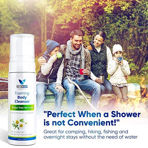 No Water Body Wash by Medcosa | Full Body Cleansing Foam for Adults and Elder...