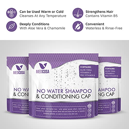 No Water Shampoo Caps | Hassle-Free Hair Washing Caps for Elderly | Shampoo C...