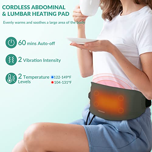 Medcursor Portable Electric Heating Pad for Back, Cordless Graphene Heating B...