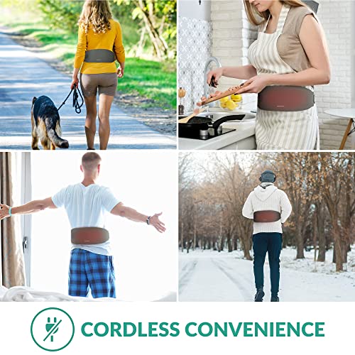 Medcursor Portable Electric Heating Pad for Back, Cordless Graphene Heating B...