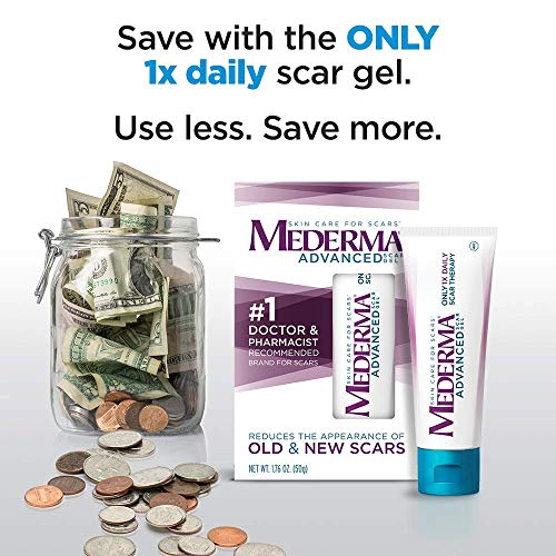 Mederma Advanced Scar Gel - 1x Daily - Reduces The Appearance of Old & New Sc...