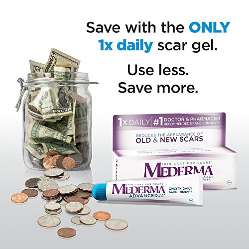 Mederma Advanced Scar Gel - 1x Daily: Use less, save more - Reduces the Appea...