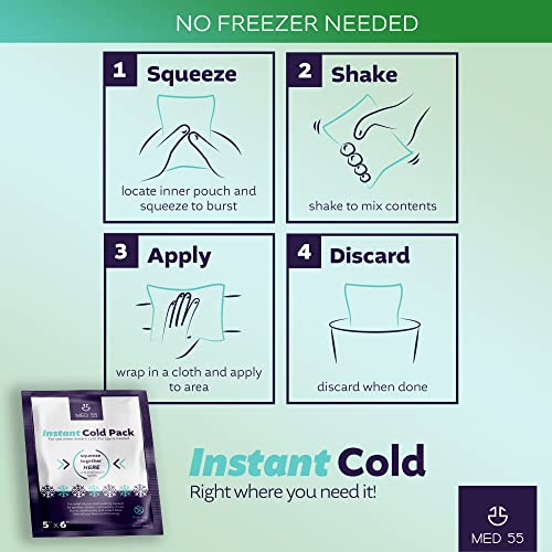 Instant Cold Packs - Pack of 24 (5" x 6") Disposable Cold Compress Therapy In...
