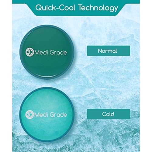 Medi Grade Cooling Eye Mask - Reusable Gel Eye Mask with 2 x Cooling Eye Pads...