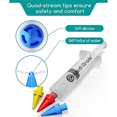 Medi Grade Ear Cleaner Ear Wax Remover - Ear Wax Removal Kit with 3x Soft Qua...