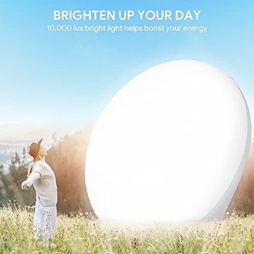 Light Therapy Lamp, MediAcous UV-Free 10000Lux LED Therapy Light, Touch Contr...
