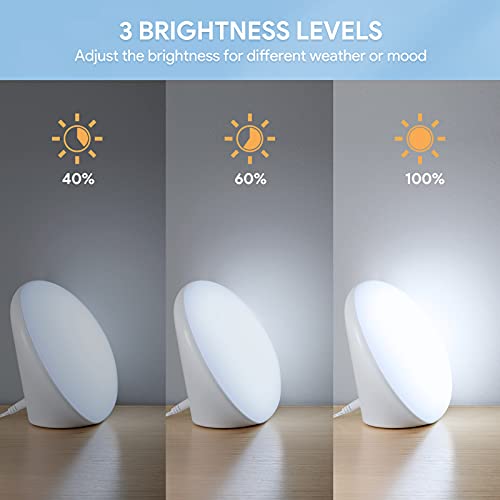 Light Therapy Lamp, MediAcous UV-Free 10000Lux LED Therapy Light, Touch Contr...
