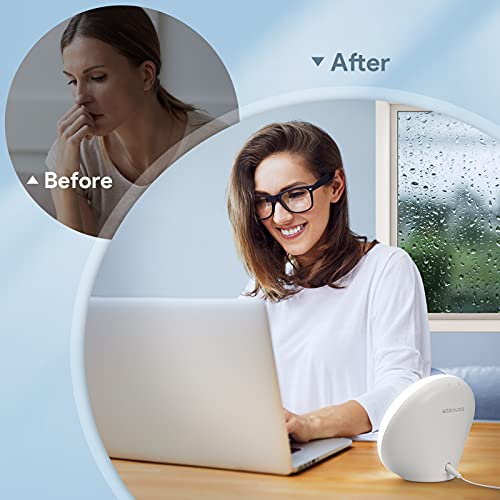 Light Therapy Lamp, MediAcous UV-Free 10000Lux LED Therapy Light, Touch Contr...