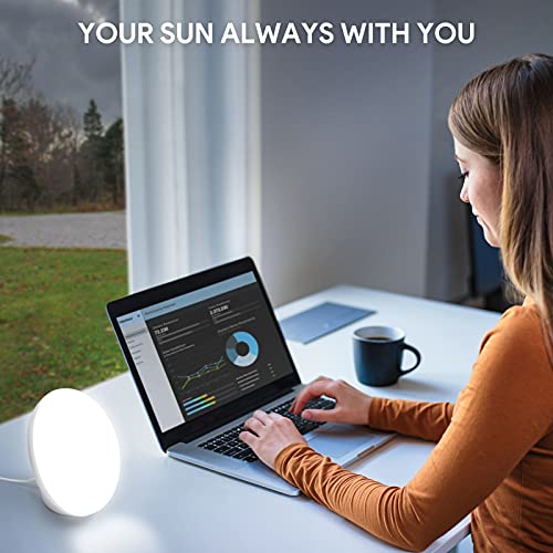 Light Therapy Lamp, MediAcous UV-Free 10000Lux LED Therapy Light, Touch Contr...