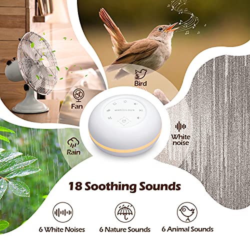 MediAcous White Noise Machine for Adults, kids, Sleeping Baby, Portable Sound...
