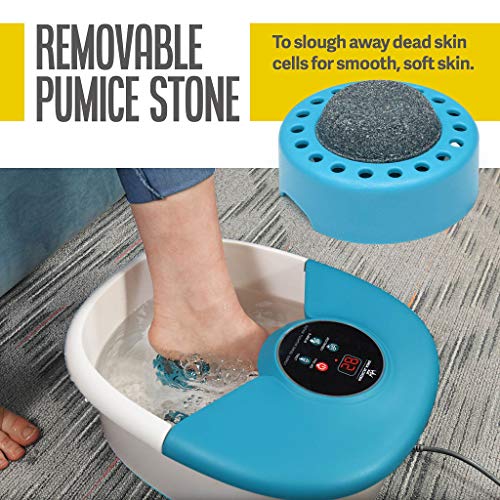 Foot Spa Massager With Heat, 14 Rollers In Foot Shape - 5 In 1 Foot Bath Mass...