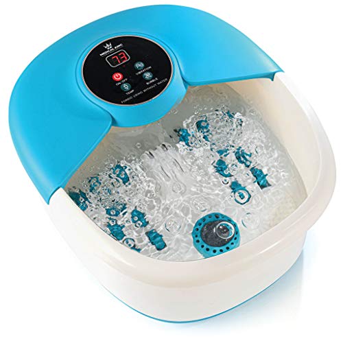 Foot Spa Massager With Heat, 14 Rollers In Foot Shape - 5 In 1 Foot Bath Mass...