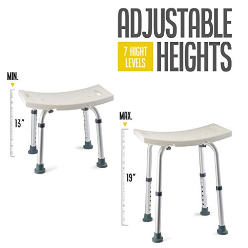 Shower Chair - with Back Scrubber & Additional Sponge - Tool Free Shower Chai...