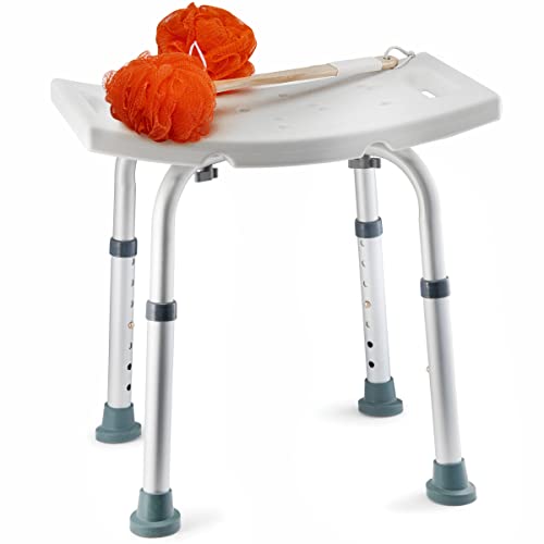 Shower Chair - with Back Scrubber & Additional Sponge - Tool Free Shower Chai...