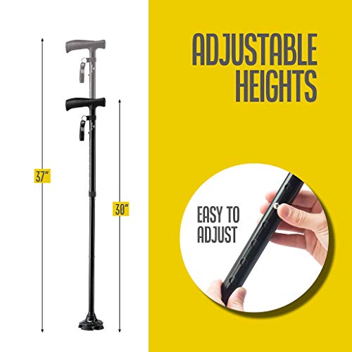 Walking Cane for Men Folding Cane for Women self Standing Cane with 10 Adjust...