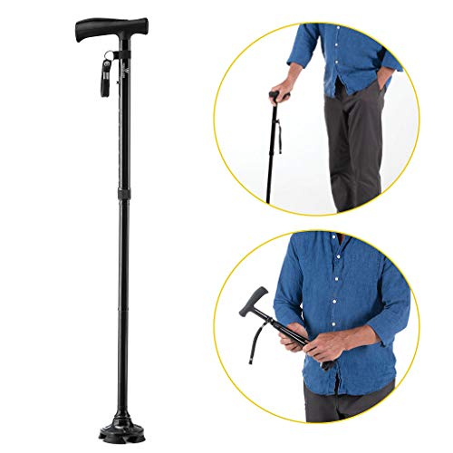 Walking Cane for Men Folding Cane for Women self Standing Cane with 10 Adjust...