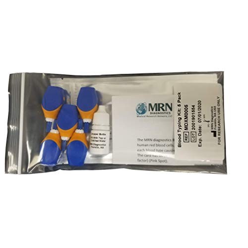 Blood Type Kit: 5 Pack Complete Blood Typing Kit