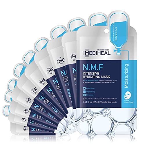 MEDIHEAL Official [Korea's No 1 Sheet Mask] - 10 Pack N.M.F Intensive Hydrati...