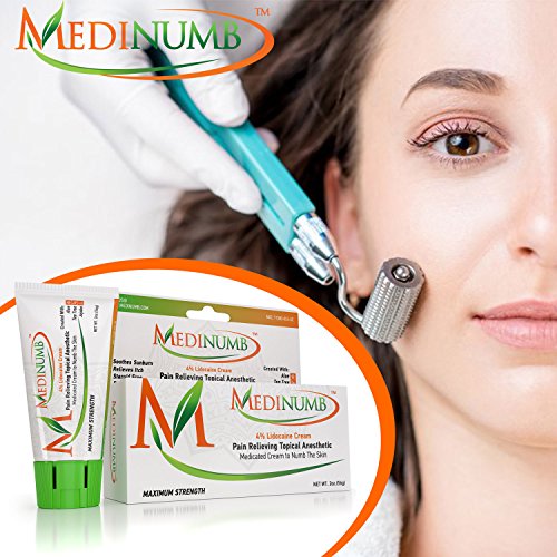 Medinumb Lidocaine Numbing Cream (2oz/56g) Topical Anesthetic - Waxing, Laser...