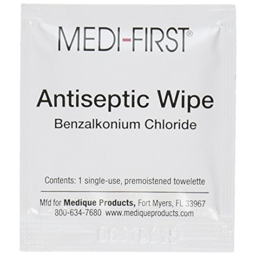 Medique Medi-First Antiseptic Wipes, Benzalkonium Chloride Cleansing Towelett...