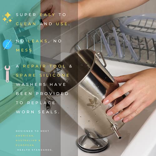 Medisential Enema Kit - Suitable for Coffee, Water and Gerson Therapy - Stain...