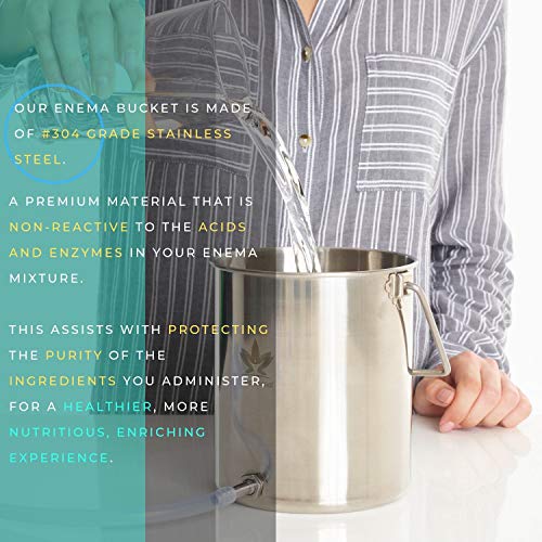 Medisential Enema Kit - Suitable for Coffee, Water and Gerson Therapy - Stain...