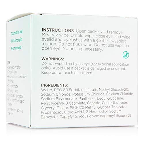 MediViz Eyelid Wipes Help You Avoid Crusty Eyelashes, Eyelid Bumps, Itchy eye...