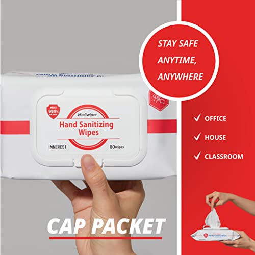 Mediwiper 160 Wipes Refreshing Wet Wipes Antibacterial Alcohol-Free Hand Wipe...