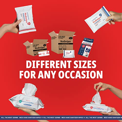 Mediwiper 160 Wipes Refreshing Wet Wipes Antibacterial Alcohol-Free Hand Wipe...