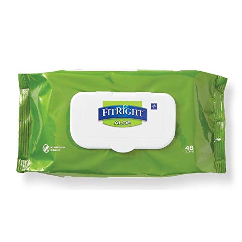 FitRight Aloe Personal Cleansing Cloth Wipes, Scented, 576 Count, 8 x 12 inch...