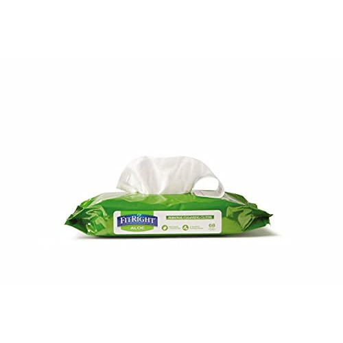 FitRight Aloe Personal Cleansing Cloth Wipes, Scented, 8 x 12 inch Adult Larg...