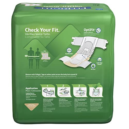 FitRight Ultra Adult Diapers, Disposable Incontinence Briefs with Tabs, Heavy...