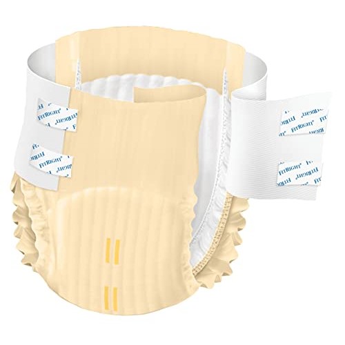 FitRight Ultra Adult Diapers, Disposable Incontinence Briefs with Tabs, Heavy...