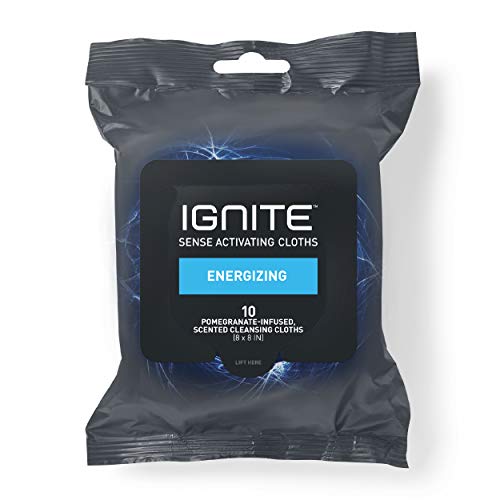 Ignite Mens Body Wipes, Shower Wipes With Bold Energizing Scent, 10 Wipes, Gr...