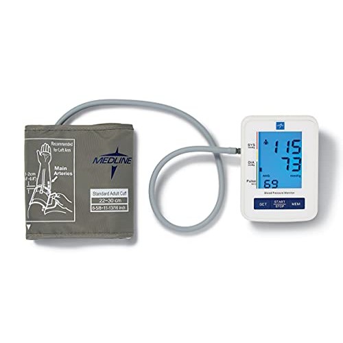 Medline Automatic Digital Blood Pressure Monitor with Standard Adult Cuff for...