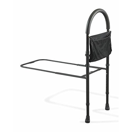 Medline Bed Assist bar With Storage Pocket, Height Adjustable Bed Rails for E...