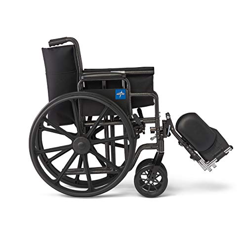Medline Comfort Driven Wheelchair with Removable Desk Arms and Elevating Leg ...