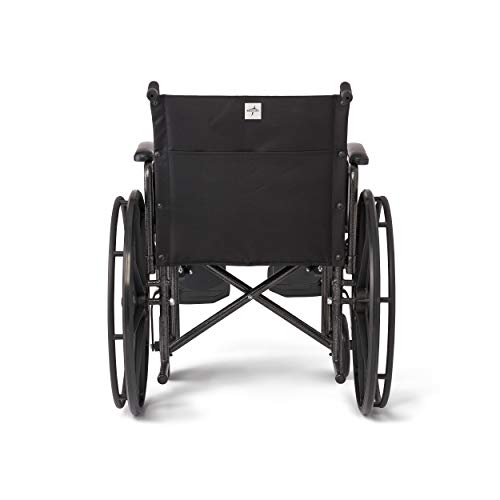 Medline Comfort Driven Wheelchair with Removable Desk Arms and Elevating Leg ...