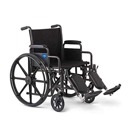 Medline Comfort Driven Wheelchair with Removable Desk Arms and Elevating Leg ...