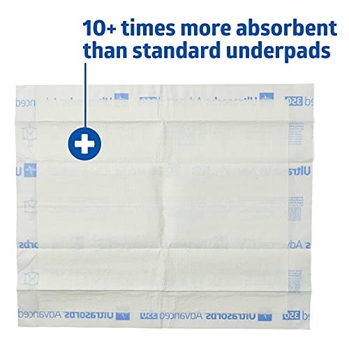 Medline Extrasorbs Extra Strong Disposable Underpads, Super Absorbent Dry Pad...