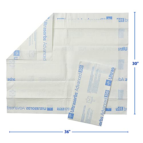 Medline Extrasorbs Extra Strong Disposable Underpads, Super Absorbent Dry Pad...