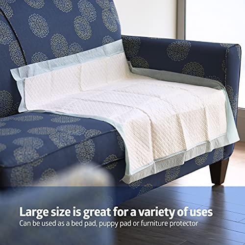 Medline Heavy Absorbency 36" x 36" Quilted Bed Pads, Large Disposable Underpa...