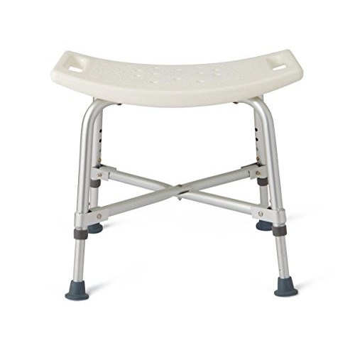 Medline Heavy Duty Shower Chair Bath Bench Without Back, Bariatric Bath Chair...