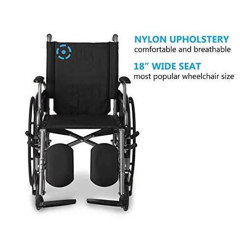 Medline Lightweight & User-Friendly Wheelchair With Flip-Back, Desk-Length Ar...
