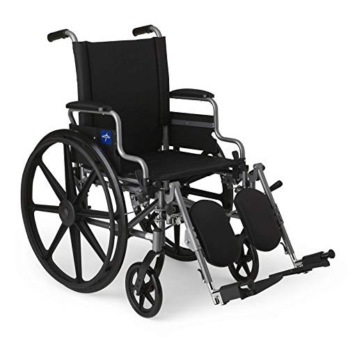 Medline Lightweight & User-Friendly Wheelchair With Flip-Back, Desk-Length Ar...